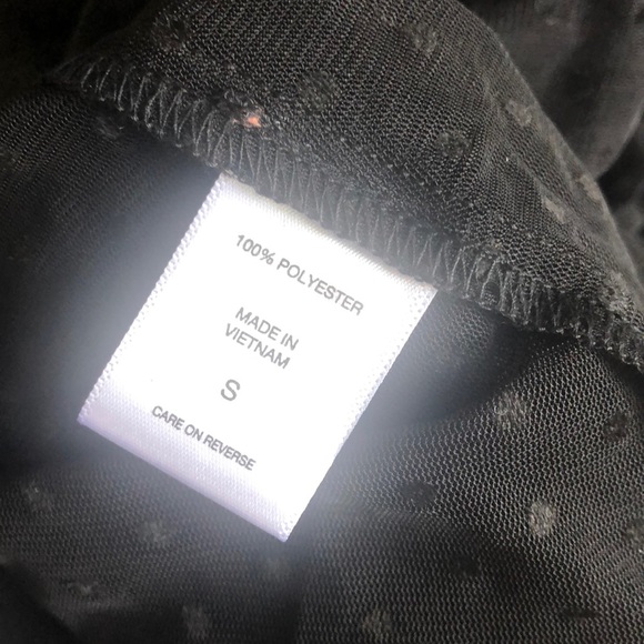 SOHO Tie Neck Black Clip Dot Blouse - Picture 4 of 4